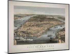 1856 NYC Map-N. Harbick-Mounted Art Print