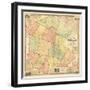 1856, Sullivan County 1856 Wall Map, New York, United States-null-Framed Giclee Print