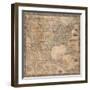 1856 Wall Map of the United States-null-Framed Giclee Print