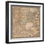 1856 Wall Map of the United States-null-Framed Giclee Print