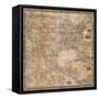 1856 Wall Map of the United States-null-Framed Stretched Canvas