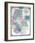 1857, Baltimore County Wall Map, Maryland, United States-null-Framed Giclee Print