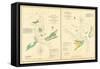 1857, Hatteras and Ocracoke Inlet Chart North Carolina, North Carolina, United States-null-Framed Stretched Canvas