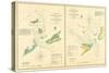 1857, Hatteras and Ocracoke Inlet Chart North Carolina, North Carolina, United States-null-Stretched Canvas