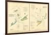 1857, Hatteras and Ocracoke Inlet Chart North Carolina, North Carolina, United States-null-Framed Giclee Print