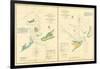 1857, Hatteras and Ocracoke Inlet Chart North Carolina, North Carolina, United States-null-Framed Giclee Print