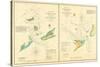 1857, Hatteras and Ocracoke Inlet Chart North Carolina, North Carolina, United States-null-Stretched Canvas