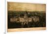 1857 Panoramic View of Washington D.C. with the New Dome of the Capitol, Looking East-null-Framed Photo