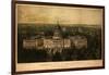 1857 Panoramic View of Washington D.C. with the New Dome of the Capitol, Looking East-null-Framed Photo