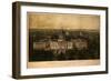 1857 Panoramic View of Washington D.C. with the New Dome of the Capitol, Looking East-null-Framed Photo