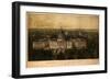 1857 Panoramic View of Washington D.C. with the New Dome of the Capitol, Looking East-null-Framed Photo