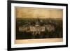 1857 Panoramic View of Washington D.C. with the New Dome of the Capitol, Looking East-null-Framed Photo