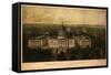 1857 Panoramic View of Washington D.C. with the New Dome of the Capitol, Looking East-null-Framed Stretched Canvas