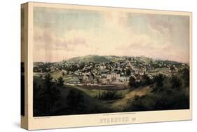 1857, Staunton Bird's Eye View, Virginia, United States-null-Stretched Canvas