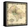 1857, Washington D.C. Wall Map, District of Columbia, United States-null-Framed Stretched Canvas