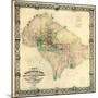1857, Washington D.C. Wall Map, District of Columbia, United States-null-Mounted Giclee Print