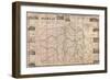 1858, Adams County Wall Map, Pennsylvania, United States-null-Framed Giclee Print