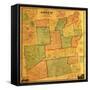 1858, Essex County 1858 Wall Map, New York, United States-null-Framed Stretched Canvas