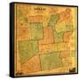 1858, Essex County 1858 Wall Map, New York, United States-null-Framed Stretched Canvas