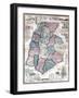 1858, Frederick County Wall Map, Maryland, United States-null-Framed Giclee Print