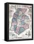 1858, Frederick County Wall Map, Maryland, United States-null-Framed Stretched Canvas