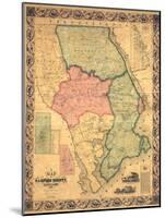 1858, Harford County Wall Map, Maryland, United States-null-Mounted Giclee Print