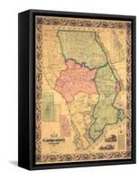 1858, Harford County Wall Map, Maryland, United States-null-Framed Stretched Canvas