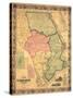 1858, Harford County Wall Map, Maryland, United States-null-Stretched Canvas