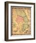 1858, Harford County Wall Map, Maryland, United States-null-Framed Giclee Print