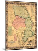 1858, Harford County Wall Map, Maryland, United States-null-Mounted Giclee Print