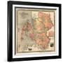 1858, Talbot County Wall Map, Maryland, United States-null-Framed Giclee Print