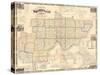 1858, Washington County and Marietta Wall Map, Ohio, United States-null-Stretched Canvas