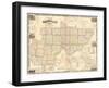 1858, Washington County and Marietta Wall Map, Ohio, United States-null-Framed Giclee Print