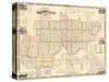 1858, Washington County and Marietta Wall Map, Ohio, United States-null-Stretched Canvas