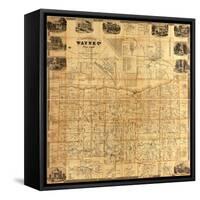 1858, Wayne County 1858 Wall Map, New York, United States-null-Framed Stretched Canvas