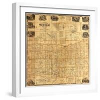 1858, Wayne County 1858 Wall Map, New York, United States-null-Framed Giclee Print