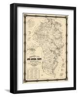 1860, Anne Arundel County Wall Map, Maryland, United States-null-Framed Giclee Print