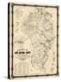 1860, Anne Arundel County Wall Map, Maryland, United States-null-Stretched Canvas