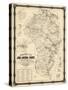 1860, Anne Arundel County Wall Map, Maryland, United States-null-Stretched Canvas