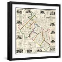 1860, Belknap County Wall Map, New Hampshire, United States-null-Framed Giclee Print