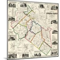 1860, Belknap County Wall Map, New Hampshire, United States-null-Mounted Giclee Print