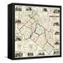 1860, Belknap County Wall Map, New Hampshire, United States-null-Framed Stretched Canvas