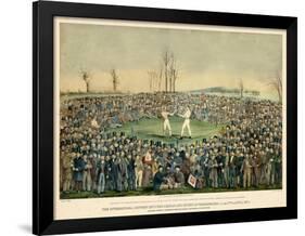 1860, Boxing Match International Contest Between Heenan and Sayers at Farnborough-null-Framed Giclee Print