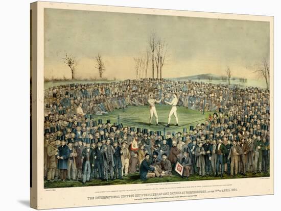 1860, Boxing Match International Contest Between Heenan and Sayers at Farnborough-null-Stretched Canvas