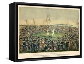 1860, Boxing Match International Contest Between Heenan and Sayers at Farnborough-null-Framed Stretched Canvas