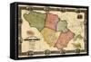 1860, Howard County Wall Map, Maryland, United States-null-Framed Stretched Canvas