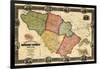 1860, Howard County Wall Map, Maryland, United States-null-Framed Giclee Print
