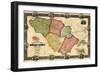 1860, Howard County Wall Map, Maryland, United States-null-Framed Giclee Print