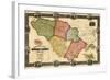 1860, Howard County Wall Map, Maryland, United States-null-Framed Giclee Print