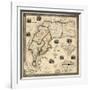 1860, Kent County Wall Map, Maryland, United States-null-Framed Giclee Print